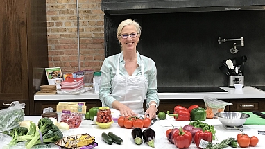Janet Armstrong in the kitchen
