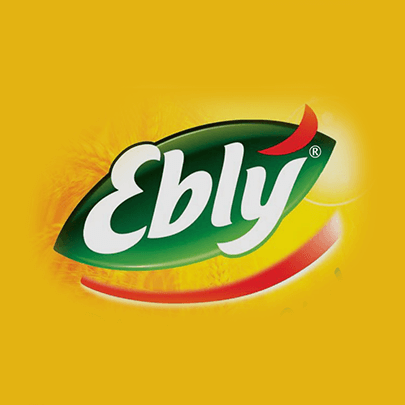 EBLY® logo and a French-based company