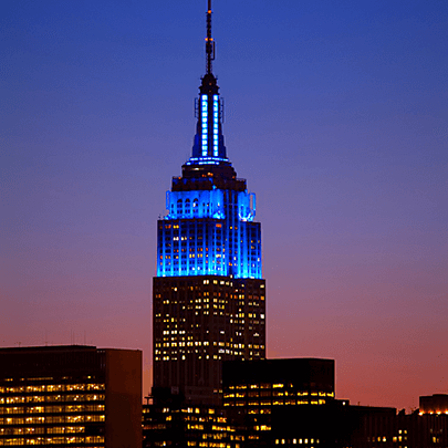 New York City’s Empire State Building lit in M&M’S® new blue color candy