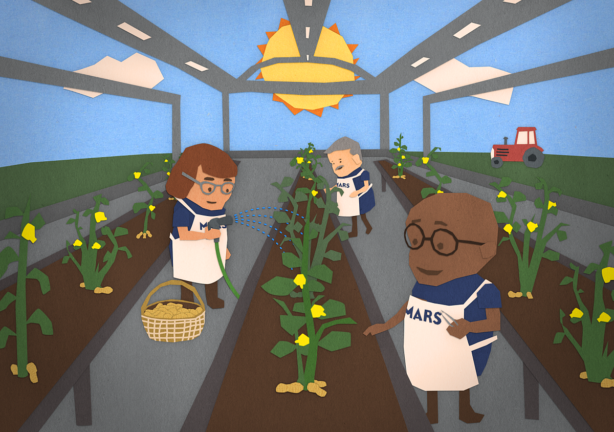 Mars Peanut Story Illustration