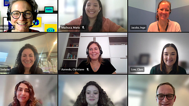 Mars Flip the Status Quo 2023 award winners on a Teams call