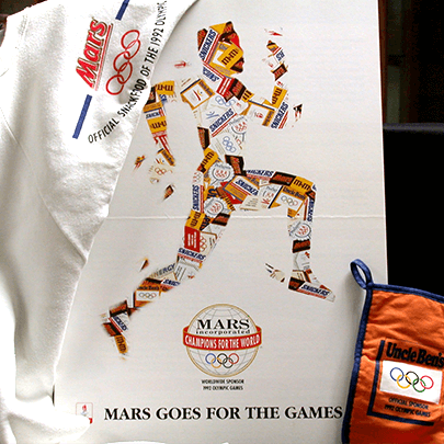 Mars, Incorporated food sponsor advertisement for the 1992 Olympic Games